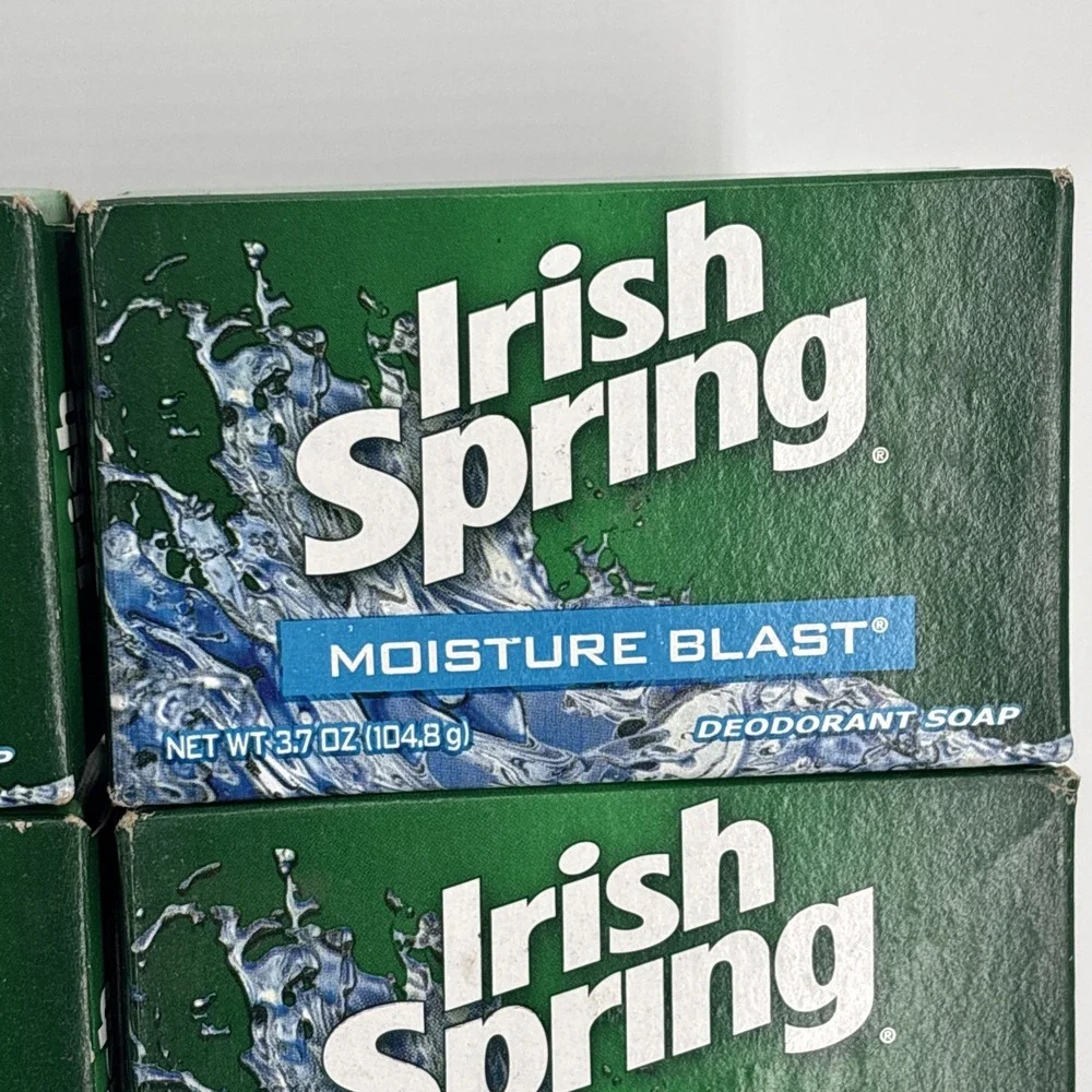 Irish Spring Moisture Blast Bar Deodorant Soap 6 Bars Old Version No Flax Seed